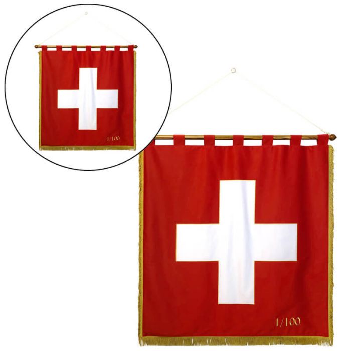 POWERZONE Schweiz 140 cm x 100 cm Fahne in one size