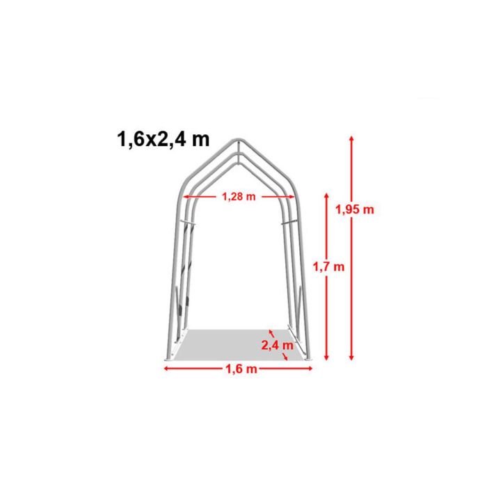 Tente-garage 1,6×2,4 m «Montage terre»