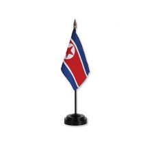 Tischfahne Nordkorea Kunstseide 10x15 cm