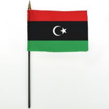 Tischfahne Libyen Kunstseide 10x15 cm
