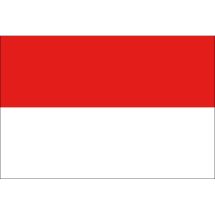Länderfahne Indonesien Polyester 225x150 cm