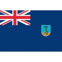 Fahne Gebiet Montserrat Vereinigtes Königreich