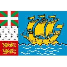 Fahne Gebiet St. Pierre und Miquelon Frankreich