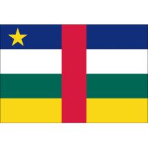 Länderfahne Zentralafrikanische Republik Polyester 225x150 cm