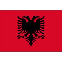Länderfahne Albanien Polyester 75x50 cm