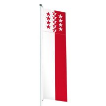Knatterfahne Kanton Wallis Superflag® 80x300 cm