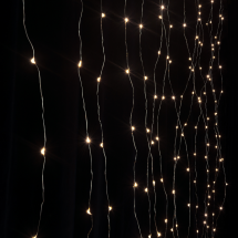 LED Lichtervorhang «Angel Hair» mit 256 warmweissen LED Tropfen