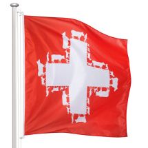 Schweizerfahne «Alpaufzug» Superflag® 150x150 cm