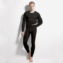 ISA bodywear Herren Thermo «Standard» Hose mit Öffnung schwarz XXL