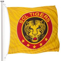 Sportfahne SCL Tigers «Tiger Gelb» official Superflag® 150x150 cm