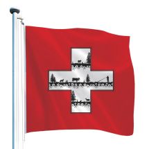 Schweizerfahne «Scherenschnitt» Superflag® 100x100 cm
