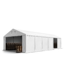 Lagerzelt «Professional XXL», Aufbau Erdboden, mit Bodenrahmen und Schiebetor, PVC, 550 g/m2
