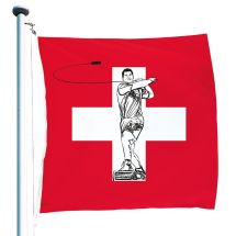 Schweizerfahne «Hornussen» Superflag® 150x150 cm
