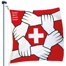 Spezialfahne «Solidarität Schweiz» Superflag® 120x120 cm
