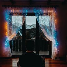 twinkly™ LED Lichtervorhang «Curtain», mit 210 LED bunt + ww + kw