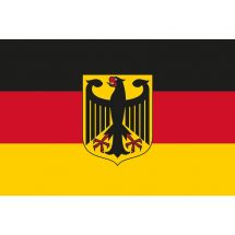 Länderfahne Deutschland mit Wappen