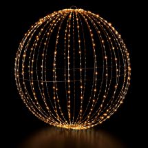 LED Ball «Angel Hair Nero» Ø 80 cm, 1200 sunny-warme LED