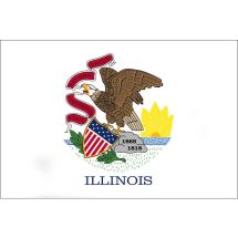 Fahne Bundesstaat Illinois USA