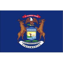 Fahne Bundesstaat Michigan USA