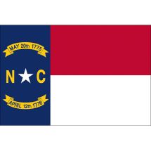 Fahne Bundesstaat North Carolina USA