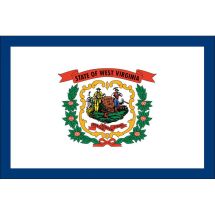 Fahne Bundesstaat West Virginia USA