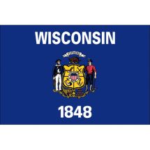 Fahne Bundesstaat Wisconsin USA