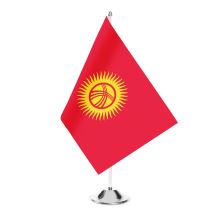 Tischfahne Kirgisistan Satin 150 g/m2 22x15 cm