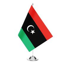 Tischfahne Libyen Satin 150 g/m2 22x15 cm