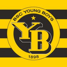 Sportfahne BSC YB official «gestreift» Polyester 80x80 cm