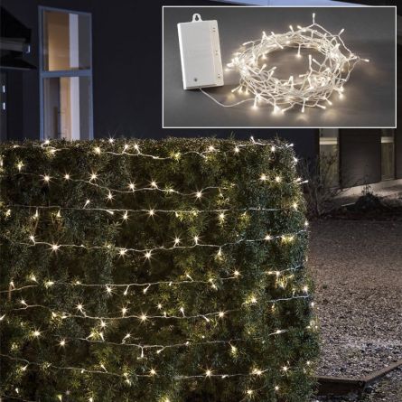 Guirlande lumineuse avec 80 LED blanches-chaudes (câble transparent), longueur 7,9 m 240 LED blanc chaud