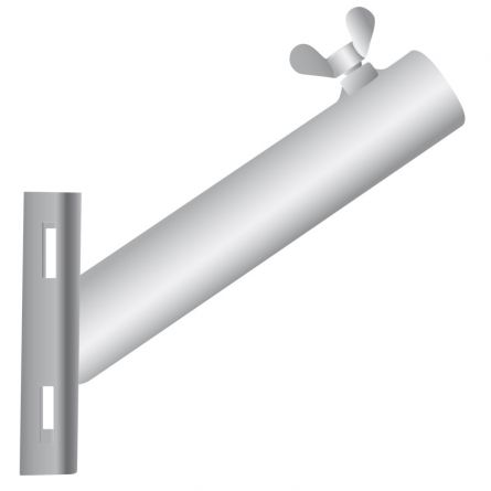 Support candélabre pour une hampe 55° Ø 30 mm