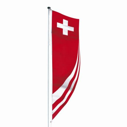 Knatterfahne Schweiz gerundet und gestreift Superflag® 80x300 cm