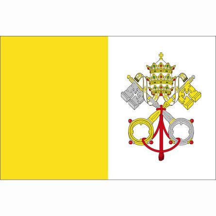 Länderfahne Vatikanstadt rechteckig