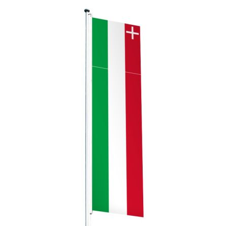 Drapeau crépitant canton Neuchâtel Superflag® 80x300 cm