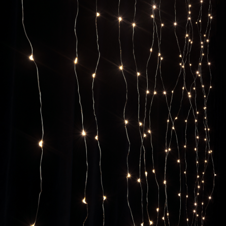 LED Rideau de lumière «Angel Hair», extensible 160x160 cm avec 256 LED blanches chaudes