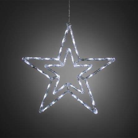 Double-étoile acrylique LED 48 LED blanches-chaudes