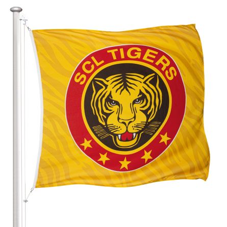 Sportfahne SCL Tigers «Tiger Gelb» official Superflag® 150x150 cm