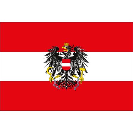 Drapeau national Autriche avec symbole