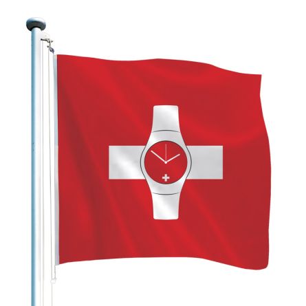 Drapeau suisse exclusif «Montre»