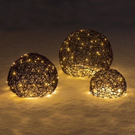 Boules LED «Rotin» Ø 45 cm