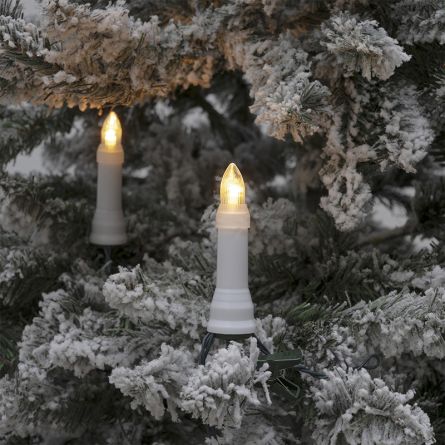 Éclairage LED pour sapin de Noël «One String étincelant» 16 ampoules LED blanches-chaudes top