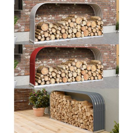 Etagère pour bois de cheminée «Zincalume®», format horizontal