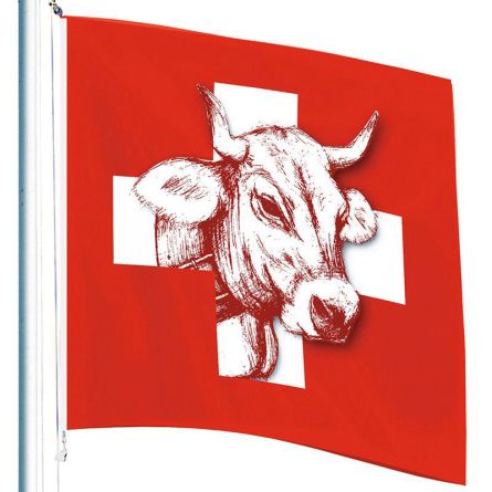 Drapeau Suisse «Vache»