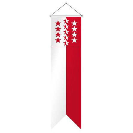 Flagge Kanton Wallis Komplett Superflag® 80x300 cm