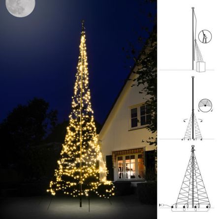 LED Lichterbaum «Neo» 6 m inkl. Fahnenmast und Bodenhülse 8 m