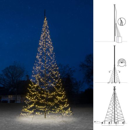 LED Lichterbaum «Neo» 6 m inkl. Fahnenmast und Bodenhülse 8 m 8 m 10 m