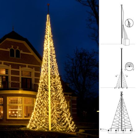 LED Lichterbaum «Neo» 6 m inkl. Fahnenmast und Bodenhülse 8 m 10 m 12 m