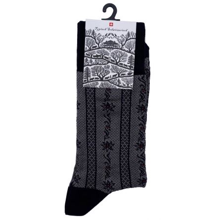 Chaussettes pour hommes «Edelweiss», anthracite