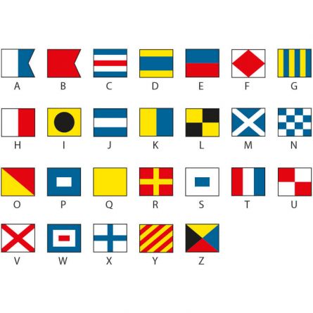 Nautische Fahne Komplett-Set «Buchstabenalphabet A-Z»