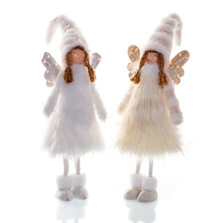 LED Engel mit beleuchteten Flügeln «Stehend», 2er Set